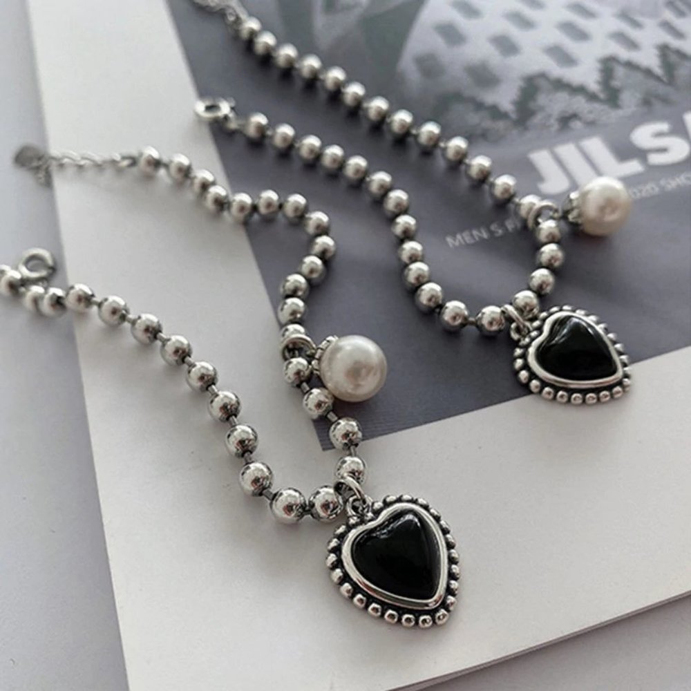 *NEW 925 Sterling Silver Pearl Heart Bracelet - Picture 4 of 6